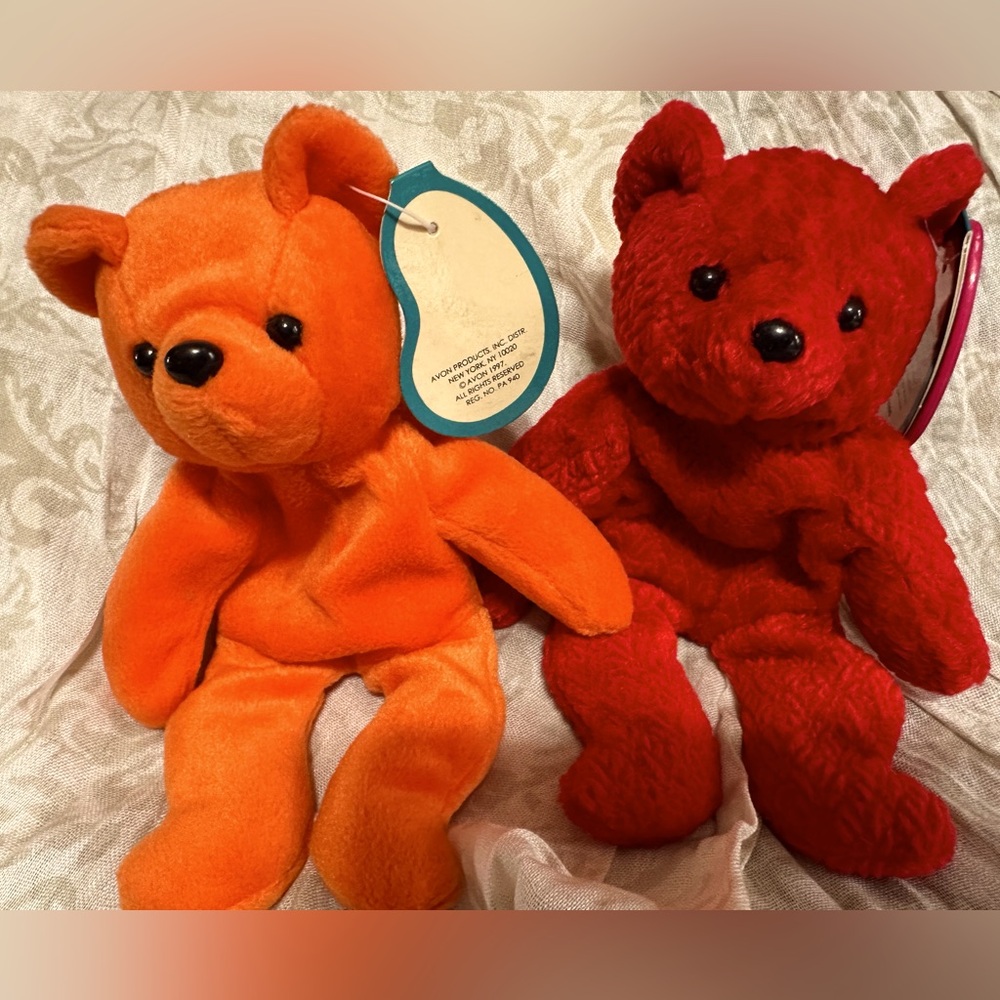 Two Collectible Full of Beans Teddy Bears